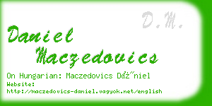 daniel maczedovics business card